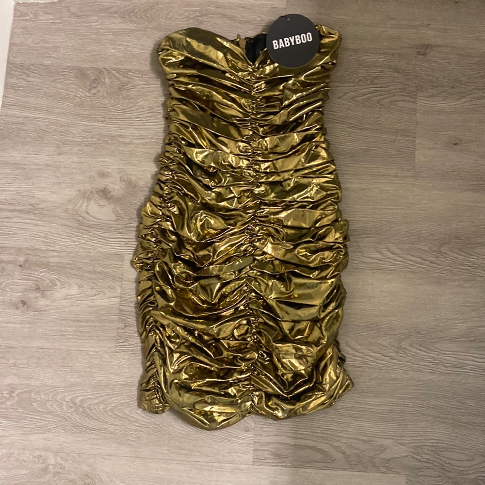 Shyla mini dress- gold